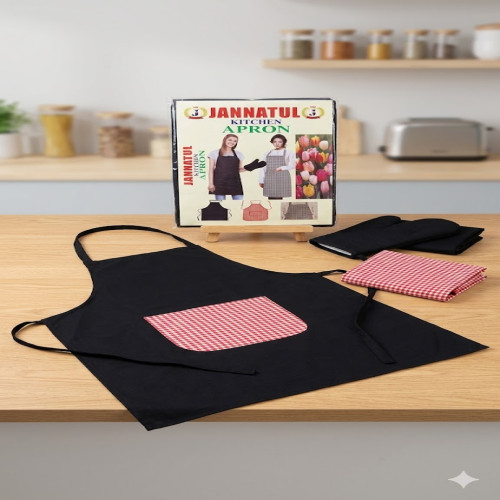 Jannatul Kitchen Apron – Stylish & Durable Waterproof Apron for Cooking